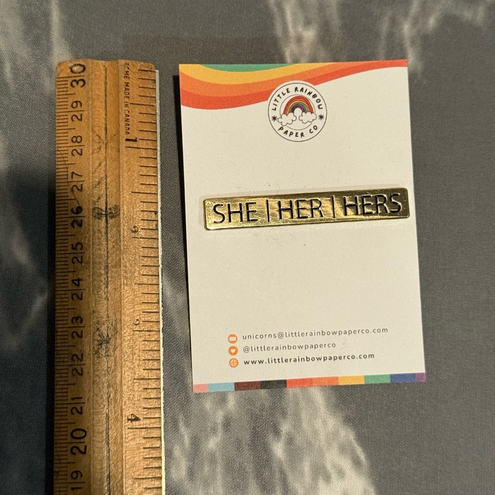 She/Her/Hers Pronoun Pin
